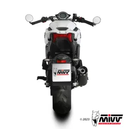 Mivv CF Moto 700 CL-X Terminale Di Scarico Marmitta HR-1 Inox Nero Fondello Alluminio 2