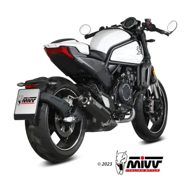 Mivv CF Moto 700 CL-X Terminale Di Scarico Marmitta HR-1 Inox Nero Fondello Alluminio