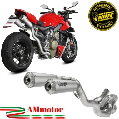 Mivv Ducati Streetfighter V4 20 - 2022 Scarico Completo Per Moto 2 Slip-On Full Titanio