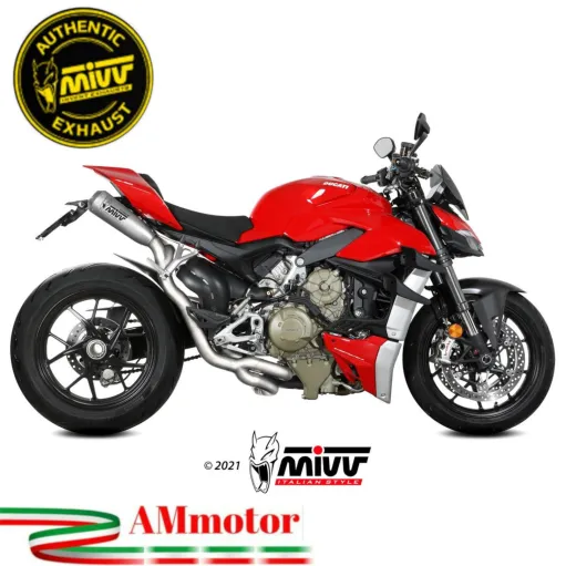 Mivv Ducati Streetfighter V4 20 - 2022 Scarico Completo Per Moto 2 Slip-On Full Titanio