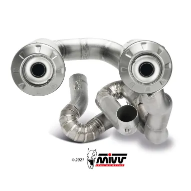 Mivv Ducati Streetfighter V4 20 - 2022 Scarico Completo Per Moto 2 Slip-On Full Titanio
