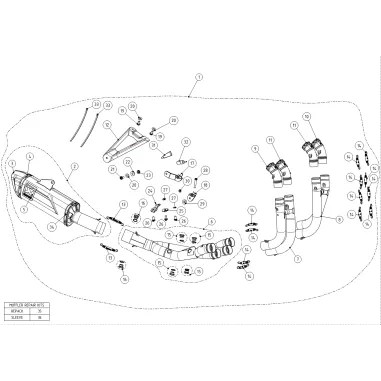 Akrapovic Bmw M 1000 RR Scarico Completo Evolution Line Terminale Collettori Full Titanio Moto
