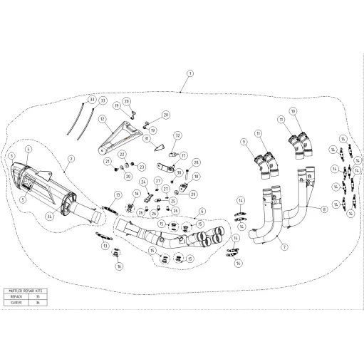 Akrapovic Bmw M 1000 RR Scarico Completo Evolution Line Terminale Collettori Full Titanio Moto