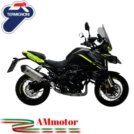 Termignoni Benelli Trk 702 / 702 X Terminale Di Scarico Moto Marmitta In Titanio Omologato