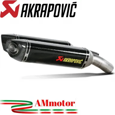 Akrapovic Ducati 1098 S Terminali Di Scarico Slip-On Line Carbonio Moto