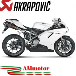 Akrapovic Ducati 848 Terminali Di Scarico Slip-On Line Carbonio Moto
