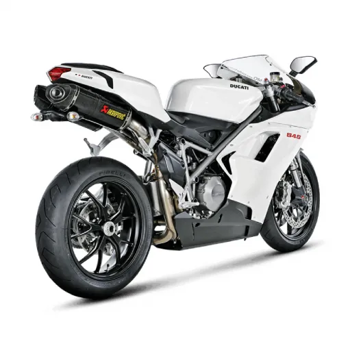 Akrapovic Ducati 848 Terminali Di Scarico Slip-On Line Carbonio Moto