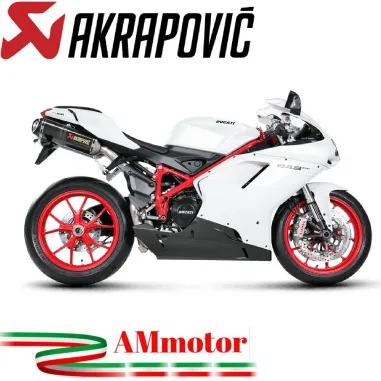 Akrapovic Ducati 848 Evo Terminali Di Scarico Slip-On Line Carbonio Moto