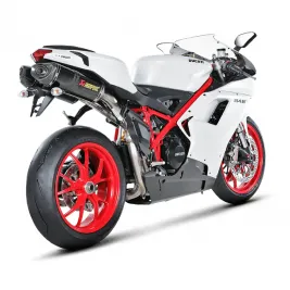 Akrapovic Ducati 848 Evo Terminali Di Scarico Slip-On Line Carbonio Moto 2