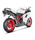 Akrapovic Ducati 848 Evo Terminali Di Scarico Slip-On Line Carbonio Moto