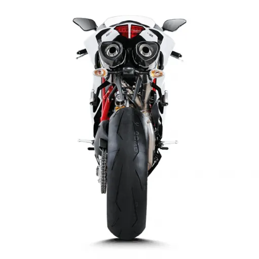 Akrapovic Ducati 848 Evo Terminali Di Scarico Slip-On Line Carbonio Moto