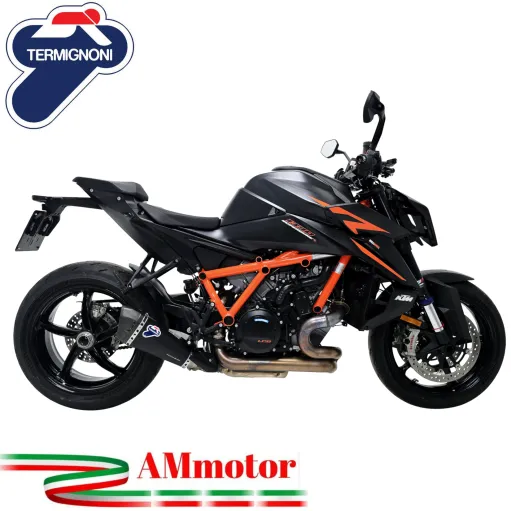 Termignoni Ktm 1390 Super Duke R 24 - 2025 Terminale Di Scarico Per Moto In Titanio Nero Omologato