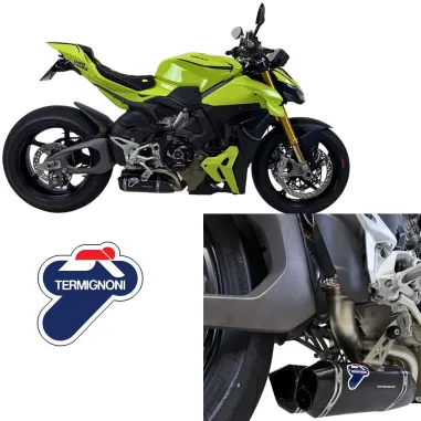 Termignoni Ducati Streetfighter V4 2025 Moto Terminali Di Scarico In Titanio Nero Racing