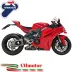 Termignoni Ducati Panigale V4 2025 Terminali Di Scarico Moto In Titanio Nero Racing