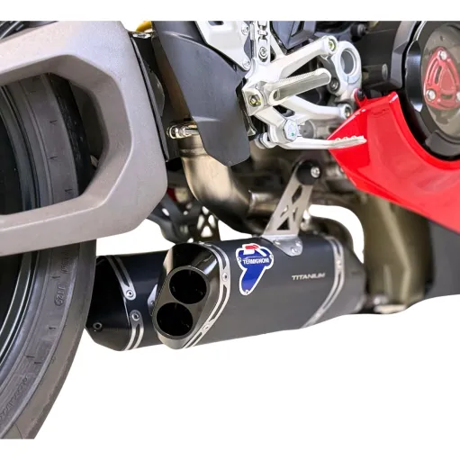 Termignoni Ducati Panigale V4 2025 Terminali Di Scarico Moto In Titanio Nero Racing