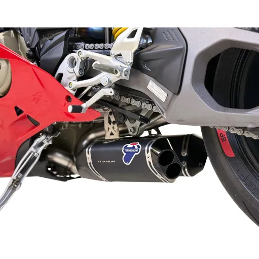 Termignoni Ducati Panigale V4 R 2025 Terminali Di Scarico Moto In Titanio Nero Racing