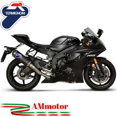 Termignoni Yamaha R6 17 - 2024 Scarico Completo Moto Terminale In Carbonio Racing