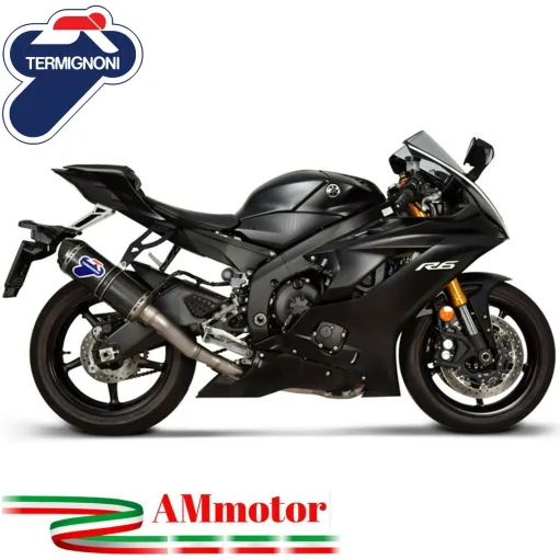 Termignoni Yamaha R6 17 - 2024 Scarico Completo Moto Terminale In Carbonio Racing