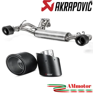 Akrapovic Abarth 595 Competizione 09 - 2018 Impianto Di Scarico Inox Con Terminali In Carbonio Auto