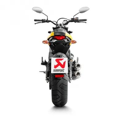 Akrapovic Ducati Scrambler 800 Terminali Di Scarico Slip-On Line Titanio Black Moto