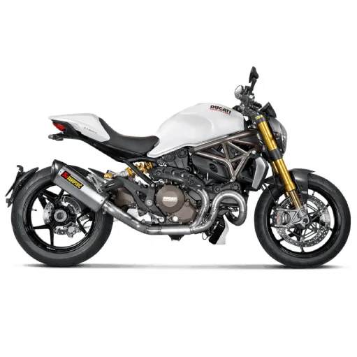 Ducati Monster 1200 / S Collettore Di Scarico Akrapovic Tubo Elimina Kat Catalizzatore Evolution Titanio Moto