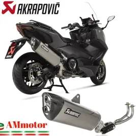 Akrapovic Yamaha T-Max 560 2025 2026 Impianto Di Scarico Completo Racing Line Terminale Titanio Moto Scooter