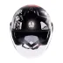 Casco Jet Agv Eteres Hystory Matt Black White Red Doppia Visiera Moto 22206
