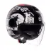 Casco Jet Agv Eteres Hystory Matt Black White Red Doppia Visiera Moto 22206