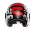 Casco Jet Agv Eteres Hystory Matt Black White Red Doppia Visiera Moto 22206