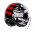Casco Jet Agv Eteres Hystory Matt Black White Red Doppia Visiera Moto 22206