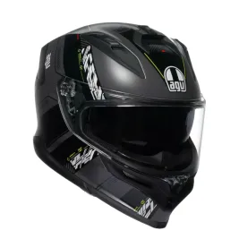 Casco Agv K7 Kyber Matt Grey Yellow Fluo Integrale Per Moto Opaco Visiera Max Pinlock 2