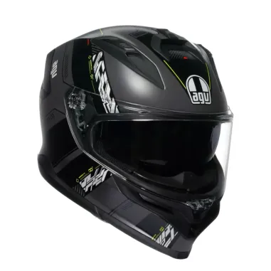 Casco Agv K7 Kyber Matt Grey Yellow Fluo Integrale Per Moto Opaco Visiera Max Pinlock