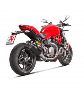 Akrapovic Ducati Monster 1200 / S 17 2020 Terminale Di Scarico Slip-On Line Titanio Black Moto