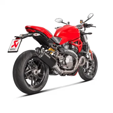 Akrapovic Ducati Monster 1200 / S 17 2020 Terminale Di Scarico Slip-On Line Titanio Black Moto