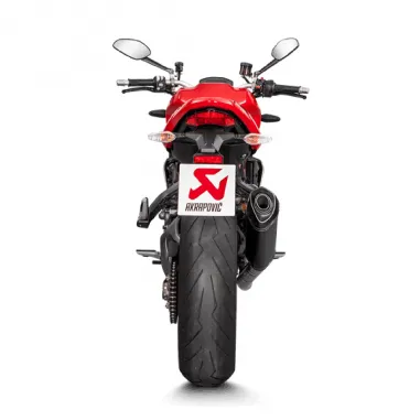 Akrapovic Ducati Monster 1200 / S 17 2020 Terminale Di Scarico Slip-On Line Titanio Black Moto