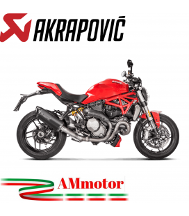 Akrapovic Ducati Monster 1200 R Terminale Di Scarico Slip-On Line Titanio Black Moto