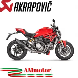 Akrapovic Ducati Monster 1200 R Terminale Di Scarico Slip-On Line Titanio Black Moto