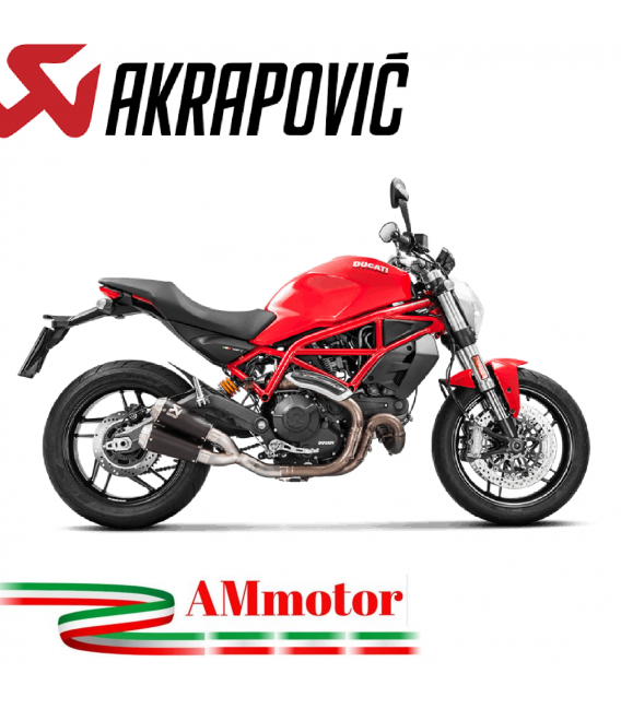 Akrapovic Ducati Monster 797 Terminali Di Scarico Slip-On Line Titanio Black Moto