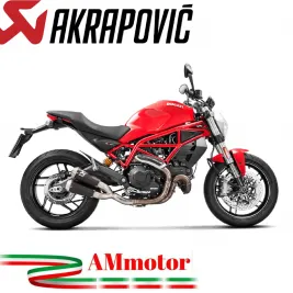 Akrapovic Ducati Monster 797 Terminali Di Scarico Slip-On Line Titanio Black Moto