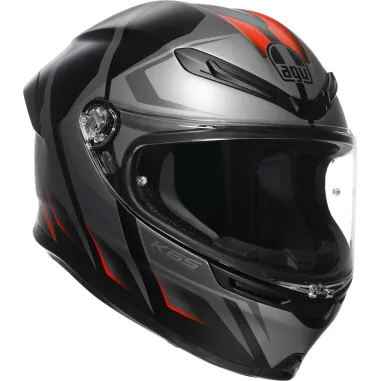 Casco Agv K6 S Karve Matt Black Grey Red Integrale Per Moto Opaco Visiera Max Pinlock