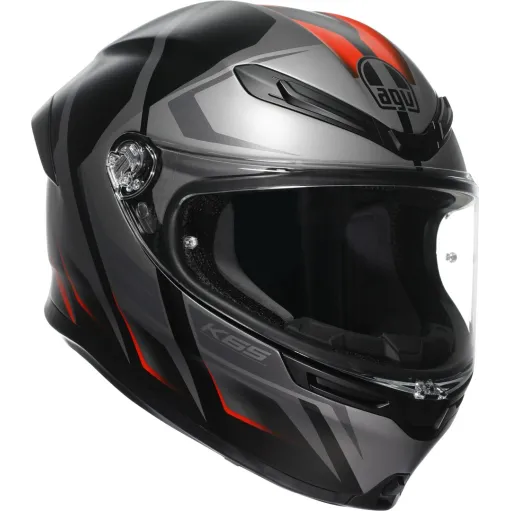 Casco Agv K6 S Karve Matt Black Grey Red Integrale Per Moto Opaco Visiera Max Pinlock
