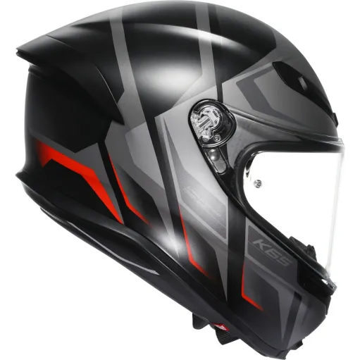 Casco Agv K6 S Karve Matt Black Grey Red Integrale Per Moto Opaco Visiera Max Pinlock