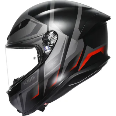 Casco Agv K6 S Karve Matt Black Grey Red Integrale Per Moto Opaco Visiera Max Pinlock