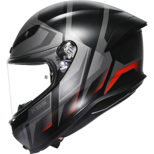 Casco Agv K6 S Karve Matt Black Grey Red Integrale Per Moto Opaco Visiera Max Pinlock