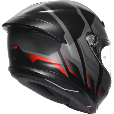 Casco Agv K6 S Karve Matt Black Grey Red Integrale Per Moto Opaco Visiera Max Pinlock