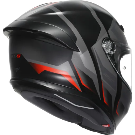 Casco Agv K6 S Karve Matt Black Grey Red Integrale Per Moto Opaco Visiera Max Pinlock