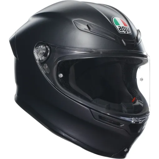 Casco Agv K6 S Matt Black Integrale Per Moto Nero Opaco Visiera Max Pinlock