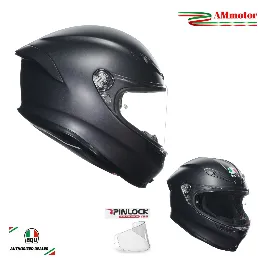 Casco Agv K6 S Matt Black Integrale Per Moto Nero Opaco Visiera Max Pinlock