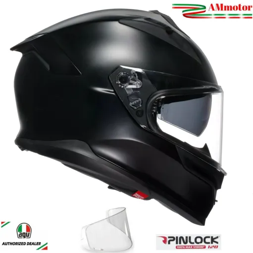 Casco Agv K7 Matt Black Integrale Per Moto Nero Opaco Visiera Max Pinlock
