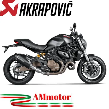 Akrapovic Ducati Monster 821 14 2016 Terminale Di Scarico Slip-On Line Titanio Black Moto